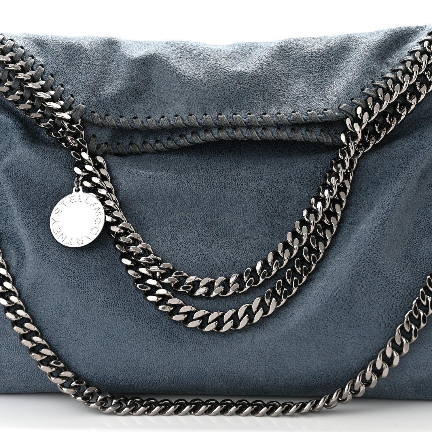 Stella McCartney Shaggy Deer Falabella Fold Over Tote Light Blue 9 of 11