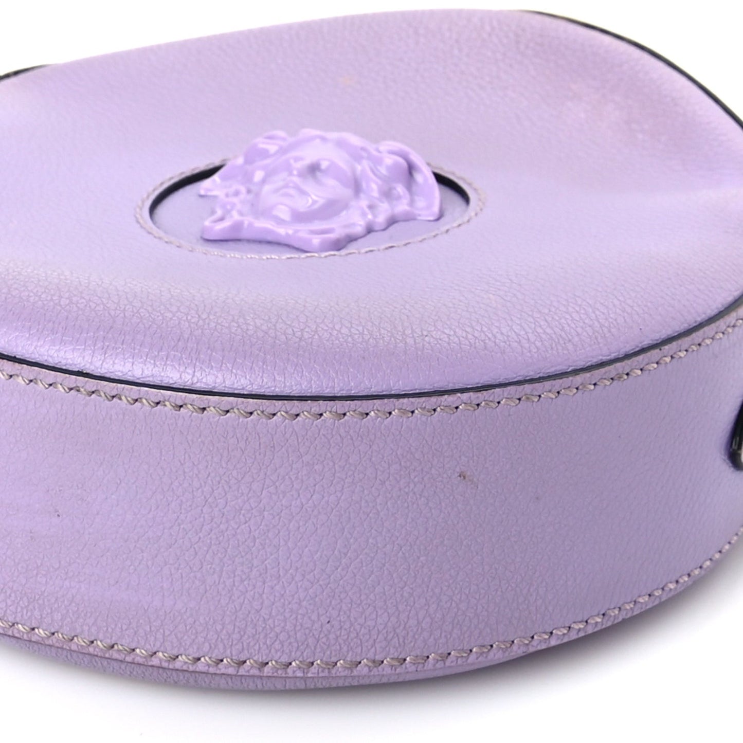 Calfskin La Medusa Round Camera Bag Lilac