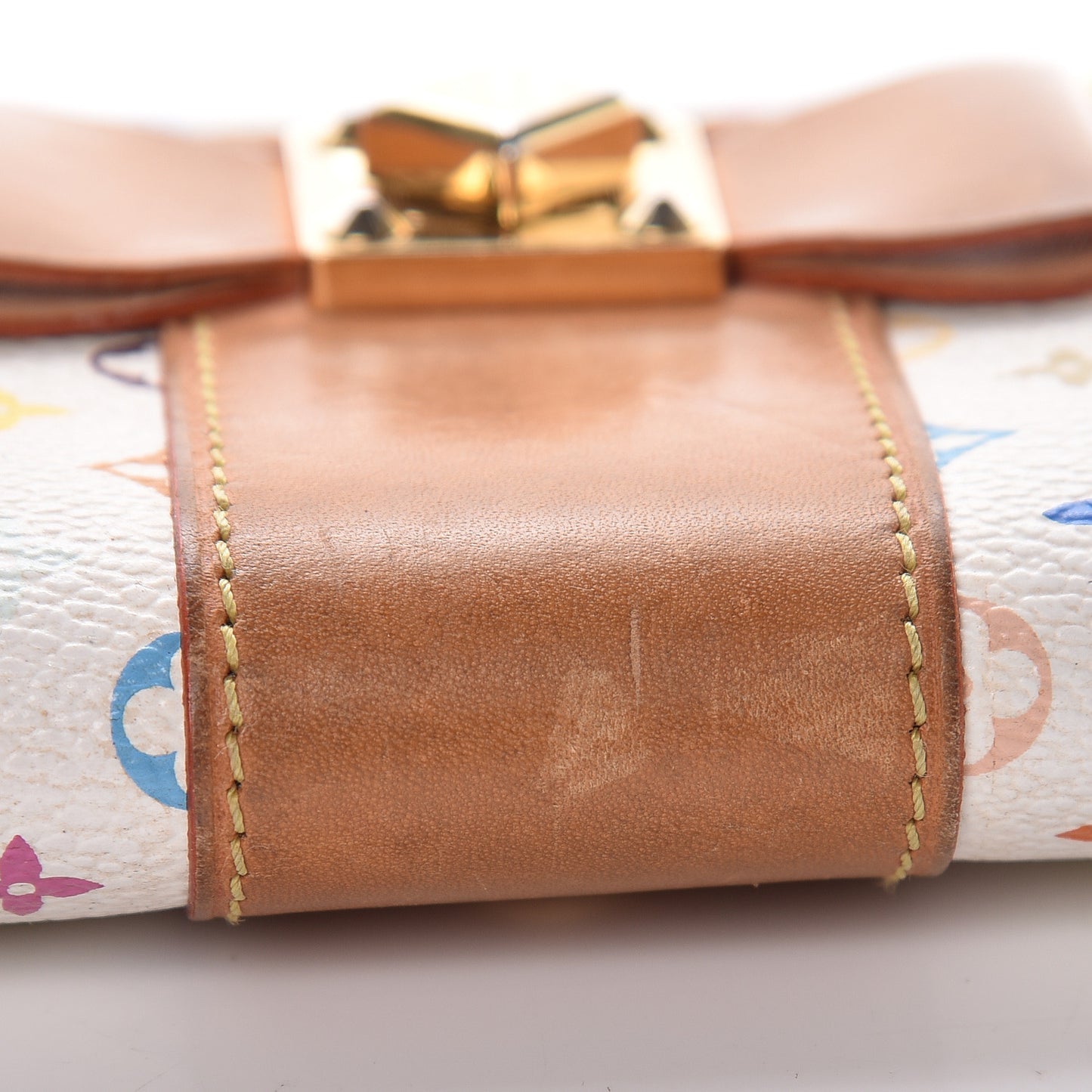 Monogram Multicolor Sarah Noeud Wallet White Litchi