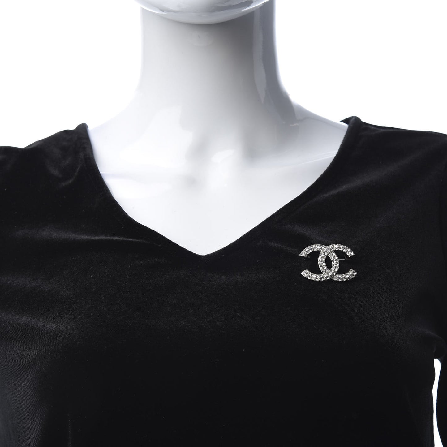 Crystal Palais Garnier CC Brooch Gold