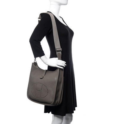 Hermes Taurillon Clemence Evelyne III GM Etain 2 of 11