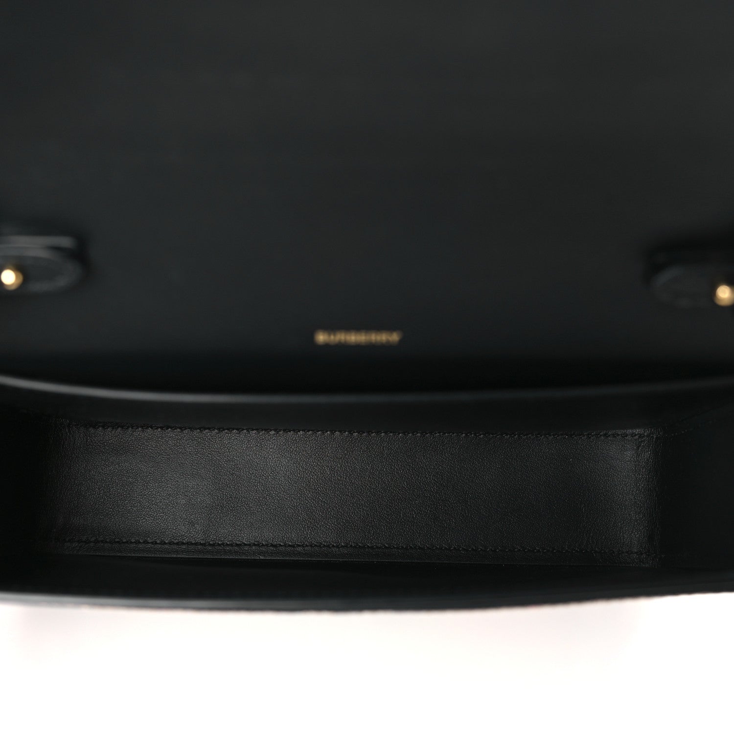 Burberry Calfskin Vintage Check New Hampshire Bag Black 5 of 8