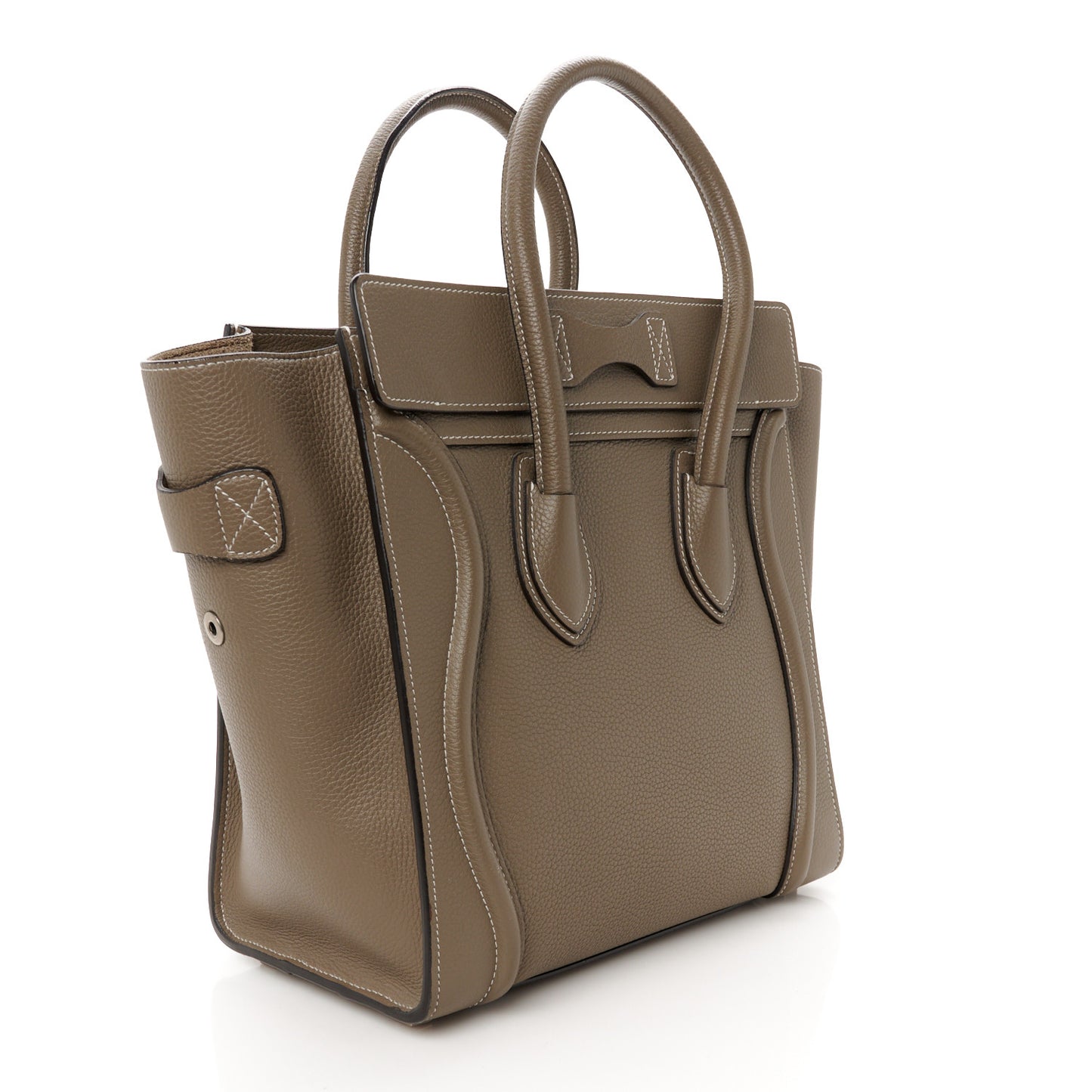 Drummed Calfskin Micro Luggage Souris