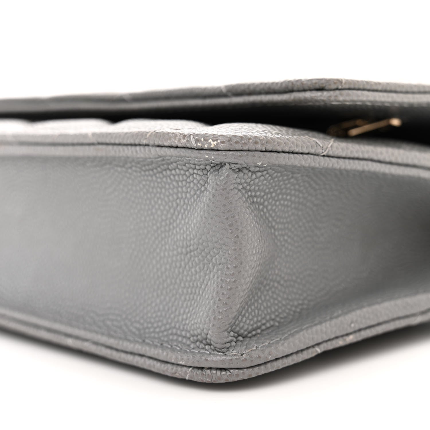 Chanel Caviar Quilted Wallet on Chain WOC Grey 11 of 12