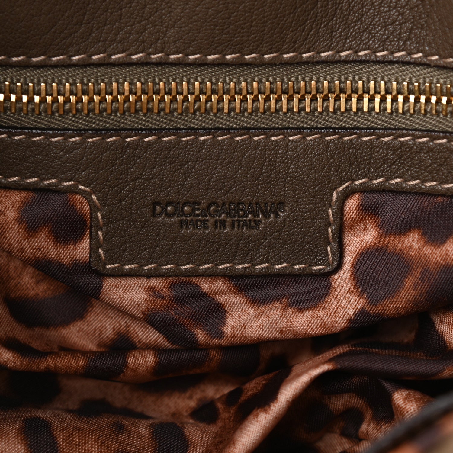 Dolce & Gabbana Grained Calfskin D Ring Hobo Flap Brown 6 of 9