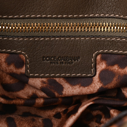 Dolce & Gabbana Grained Calfskin D Ring Hobo Flap Brown 6 of 9