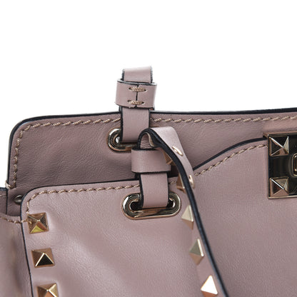 Valentino Garavani Vitello Small Rockstud Tote Poudre 14 of 15