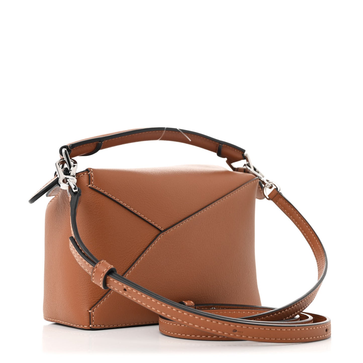 Calfskin Mini Puzzle Edge Bag Tan