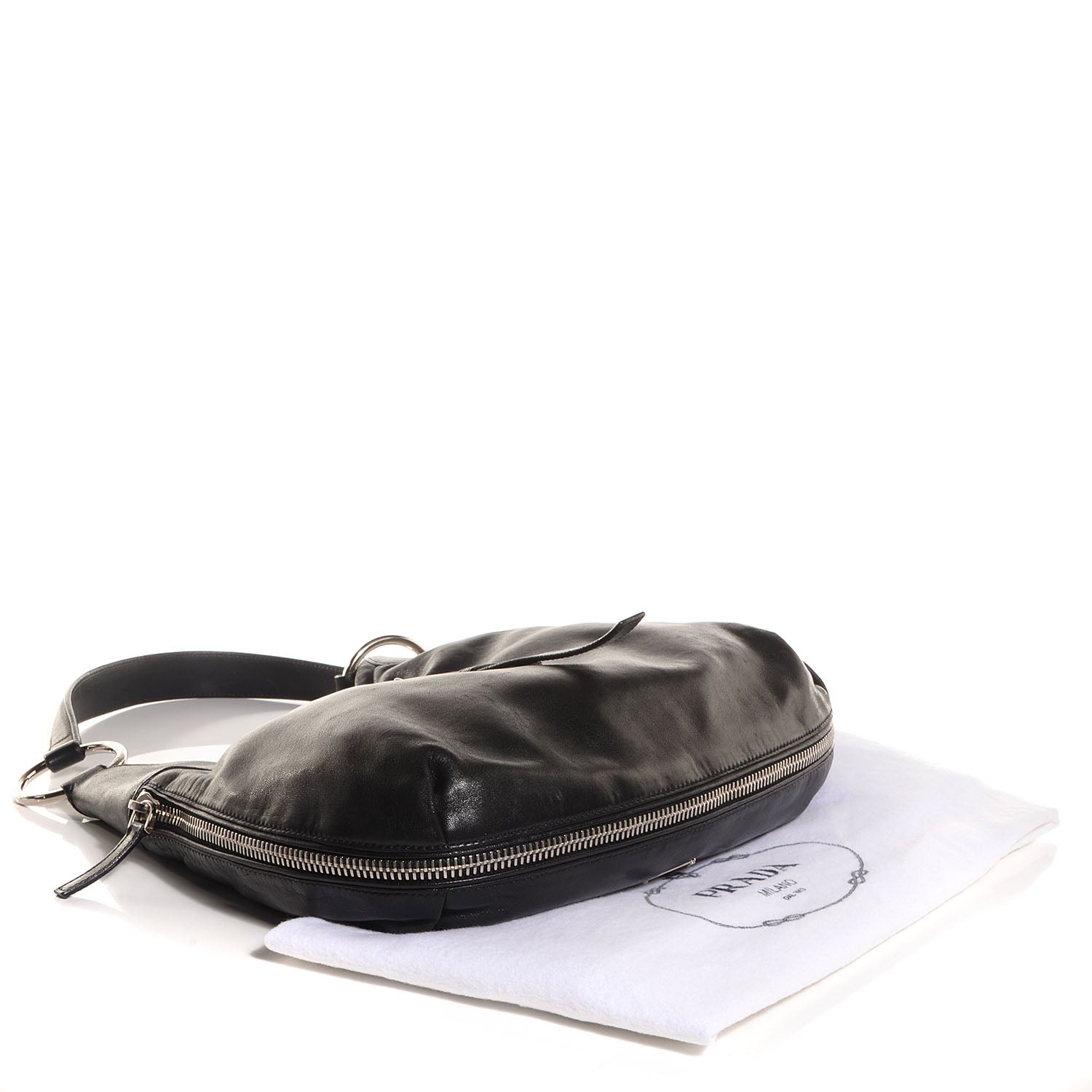 Prada Soft Calf Hobo Nero Black 6 of 18