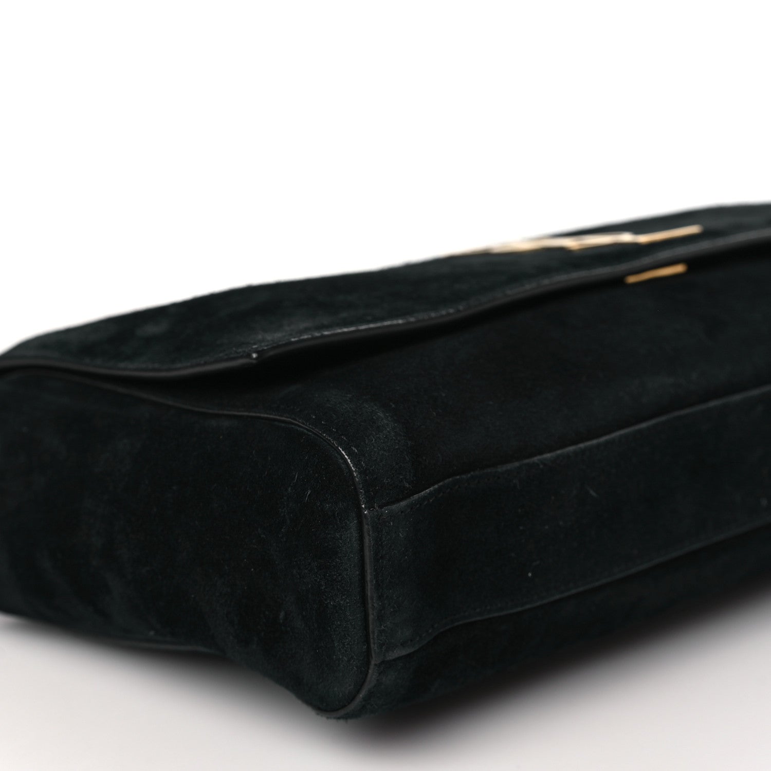 Saint Laurent Smooth Calfskin Suede Medium Reversible Monogram Kate Satchel Black 8 of 14