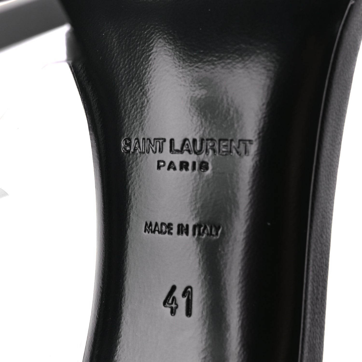 Saint Laurent Calfskin Opyum 110 Sandals Black 10 of 10