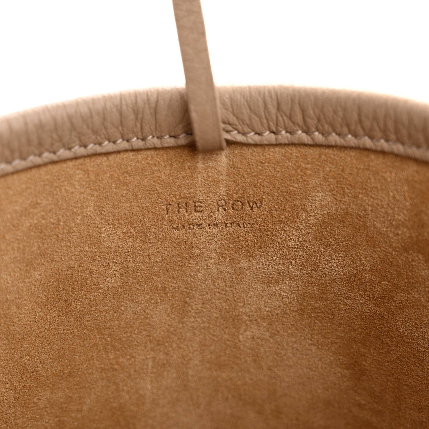 Grained Calfskin Small N/S Park Tote Dark Taupe