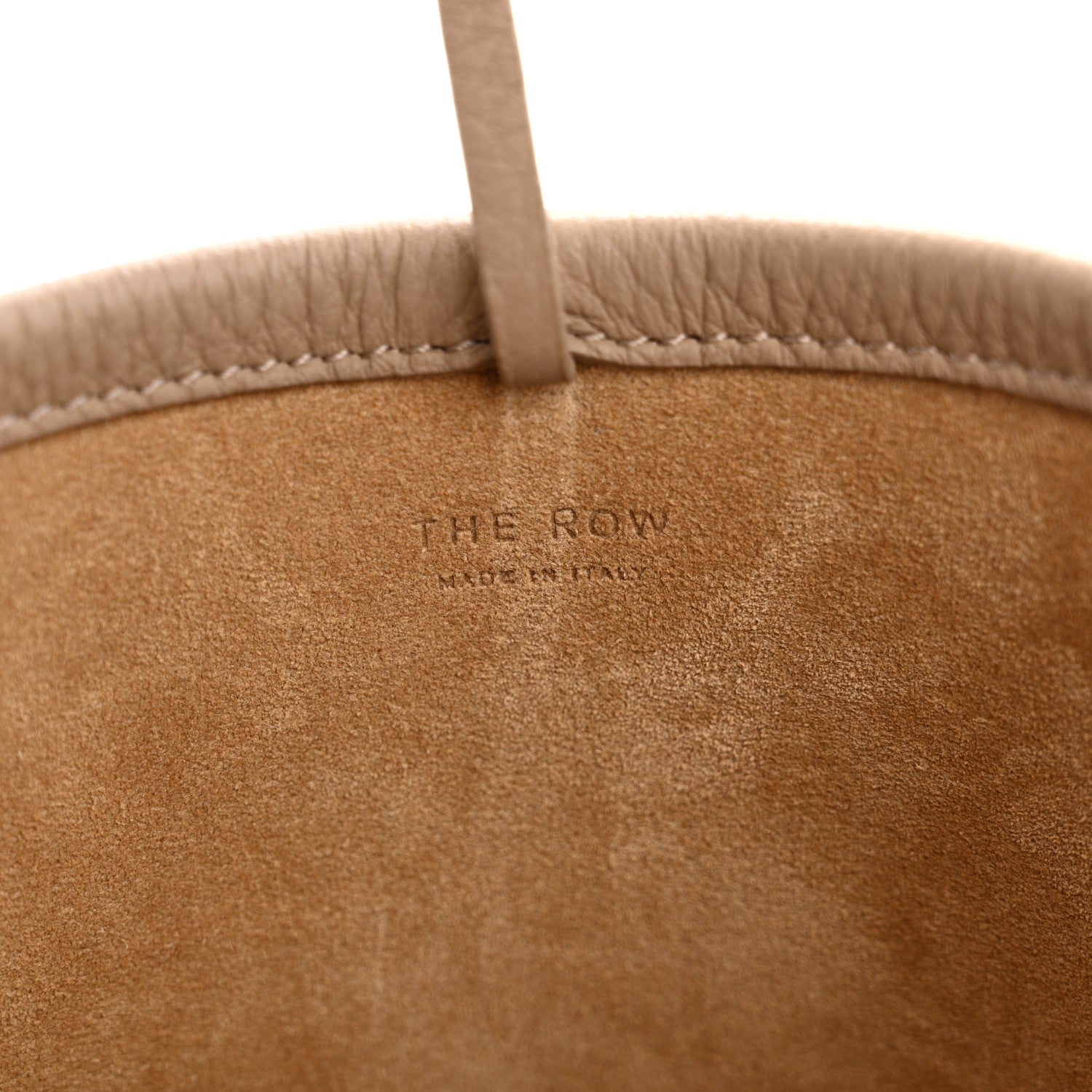 The Row Grained Calfskin Small N/S Park Tote Dark Taupe 6 of 9