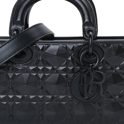 Christian Dior Calfskin Cannage Diamond Medium Lady D-Joy  Black 7 of 9