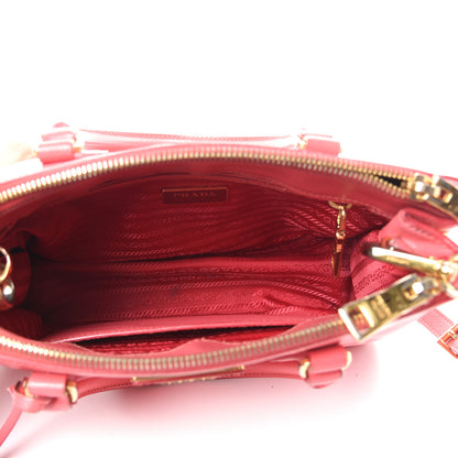 Prada Saffiano Mini Galleria Double Zip Tote Fragola 5 of 9