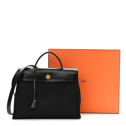 Hermes Toile Herbag Zip PM 31 Black 13 of 13