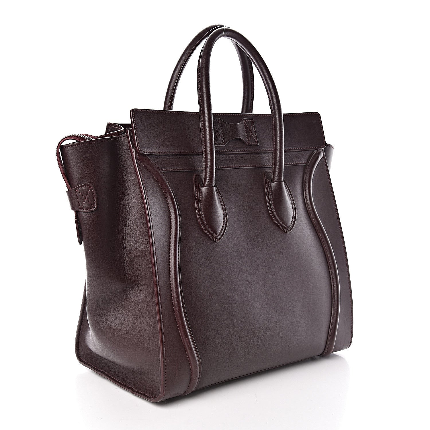 Celine Smooth Calfskin Mini Luggage Burgundy 3 of 9
