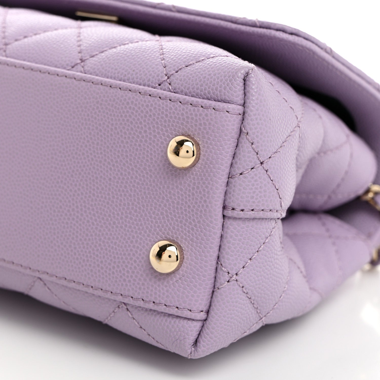 Chanel Caviar Quilted Extra Mini Coco Handle Flap Light Purple 10 of 10