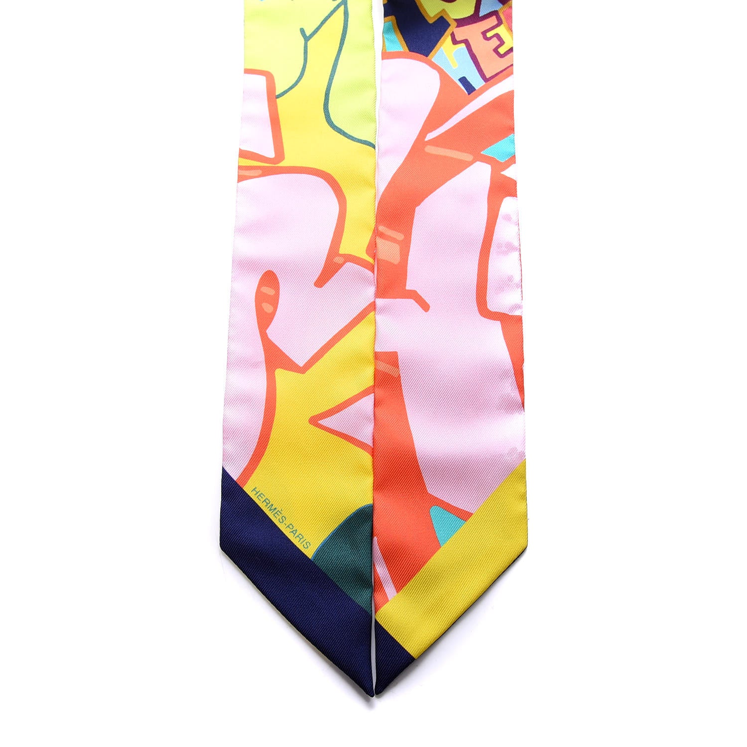 Hermes Silk Graff Graffiti Twilly Citron Malabar Caban 2 of 3