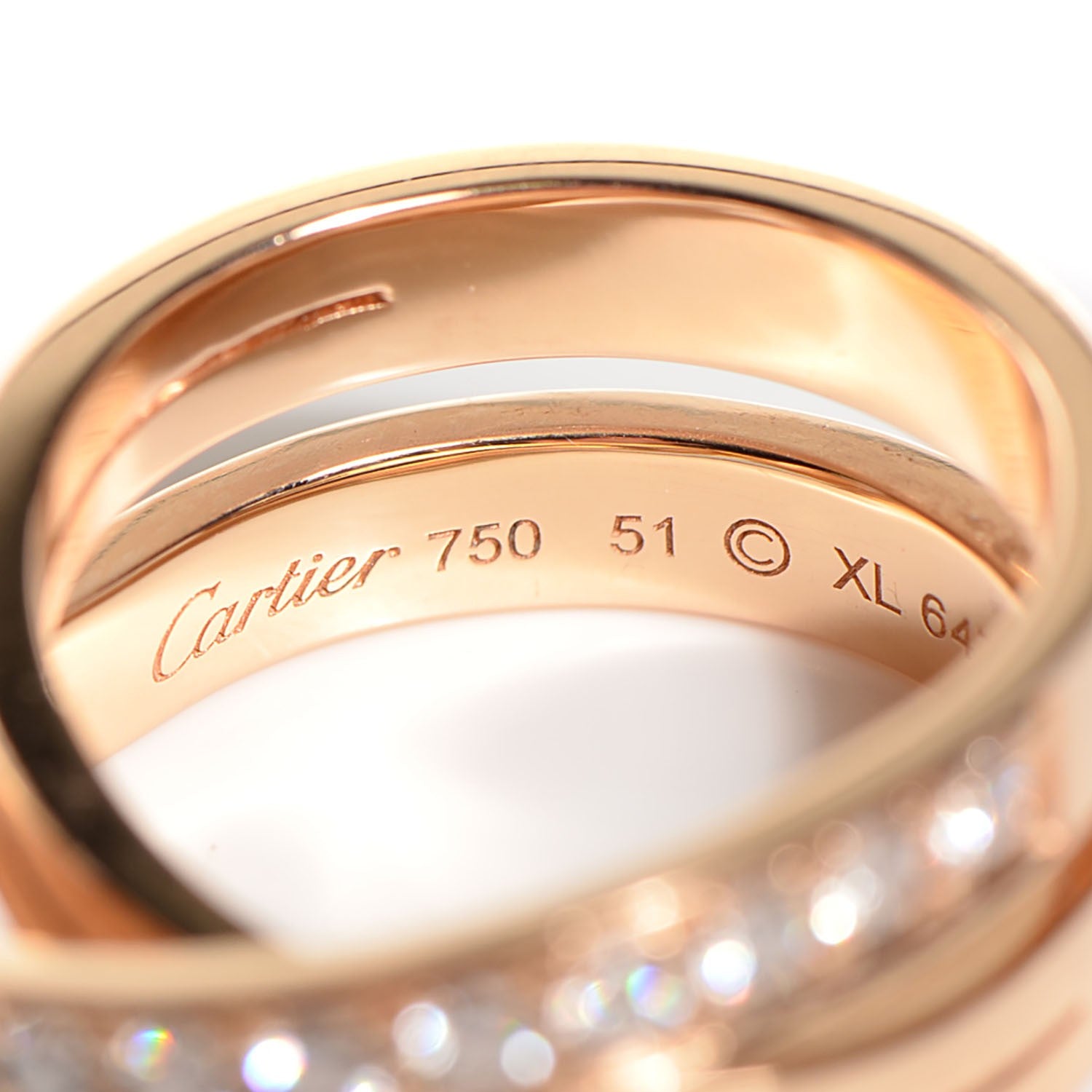 Cartier 18K Pink Gold Diamond Paris Nouvelle Vague Ring 51 5.75 5 of 6