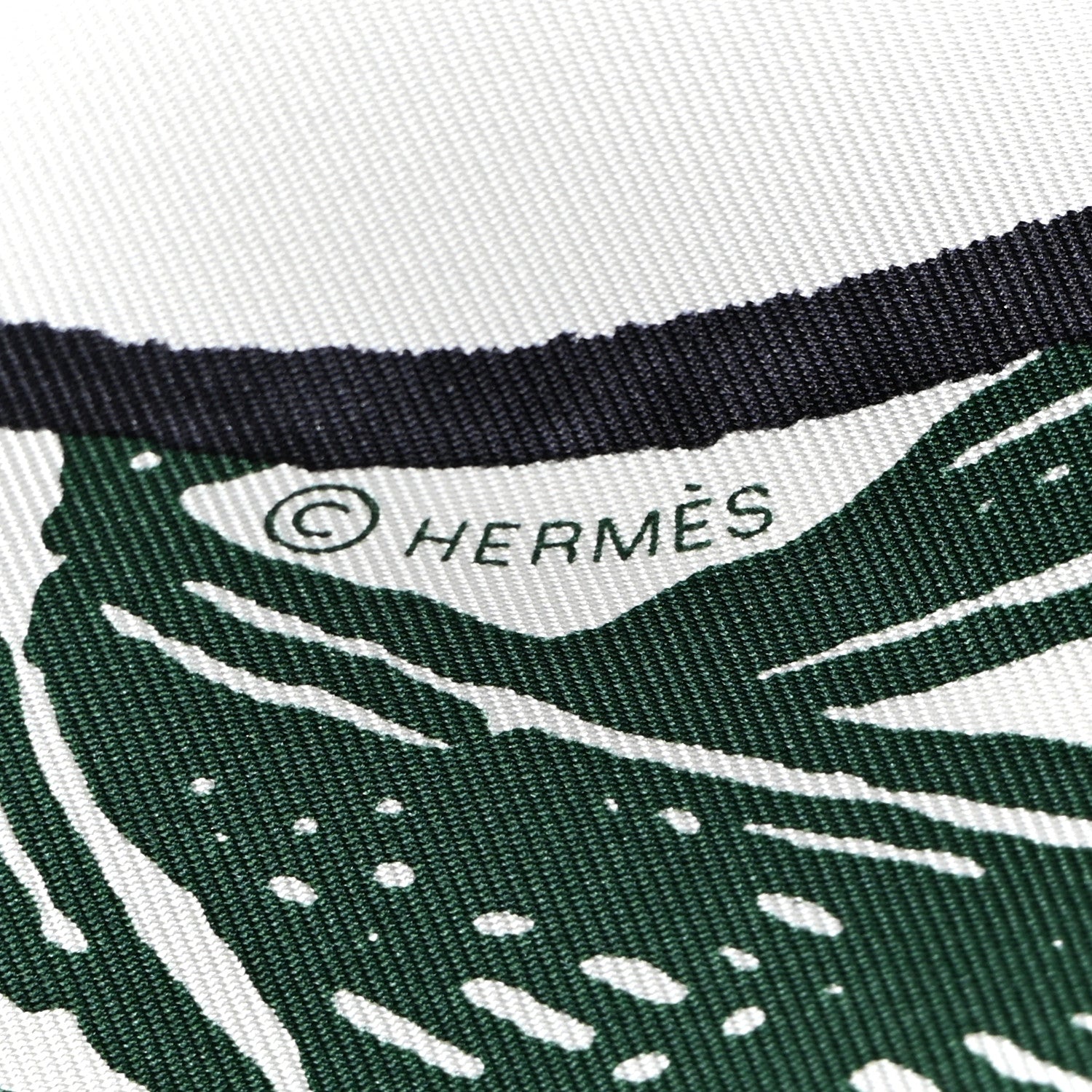 Hermes Silk Cavalier En Formes Scarf 90 Creme Vert Jaune Vif 3 of 4