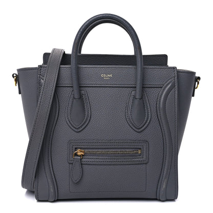 Celine Baby Drummed Calfskin Nano Luggage  Kohl 2 of 10