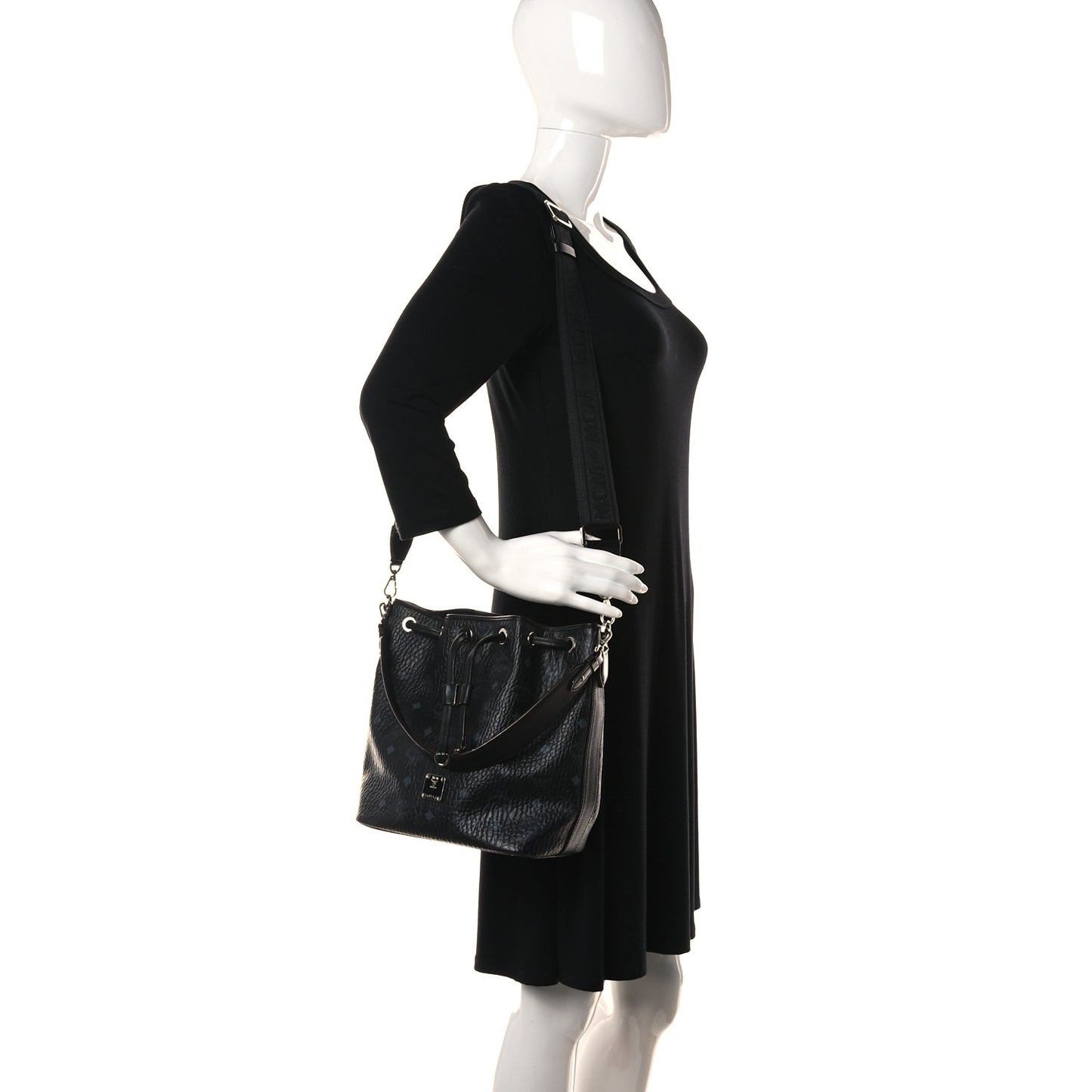 Visetos Small Essential Drawstring Bucket Bag Black