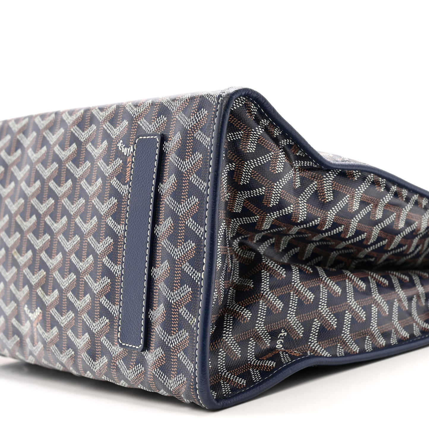 Goyardine Saint Leger Soft Briefcase Backpack Navy