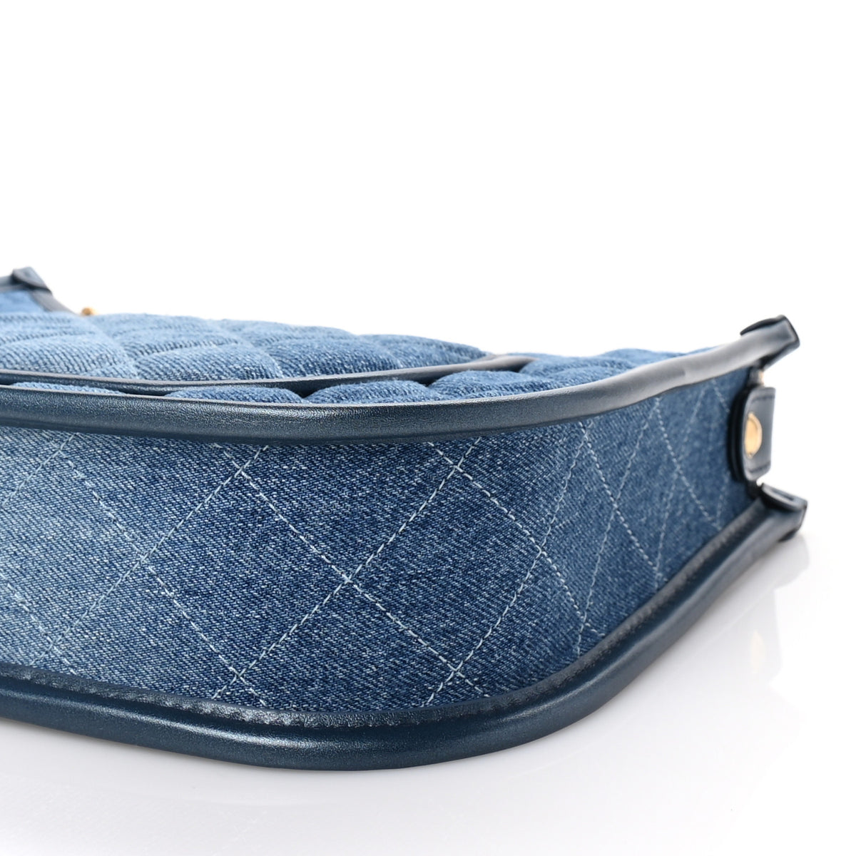 Chanel Washed Denim Quilted Hobo Blue 9 of 9