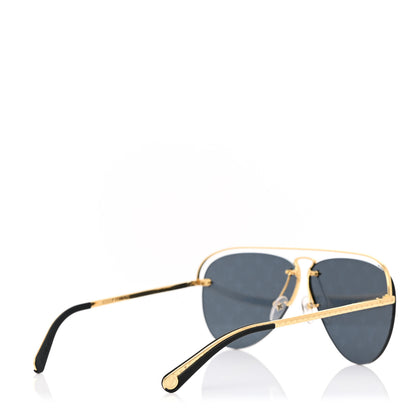 Louis Vuitton Monogram Grease Sunglasses Z1172W Gold 4 of 7