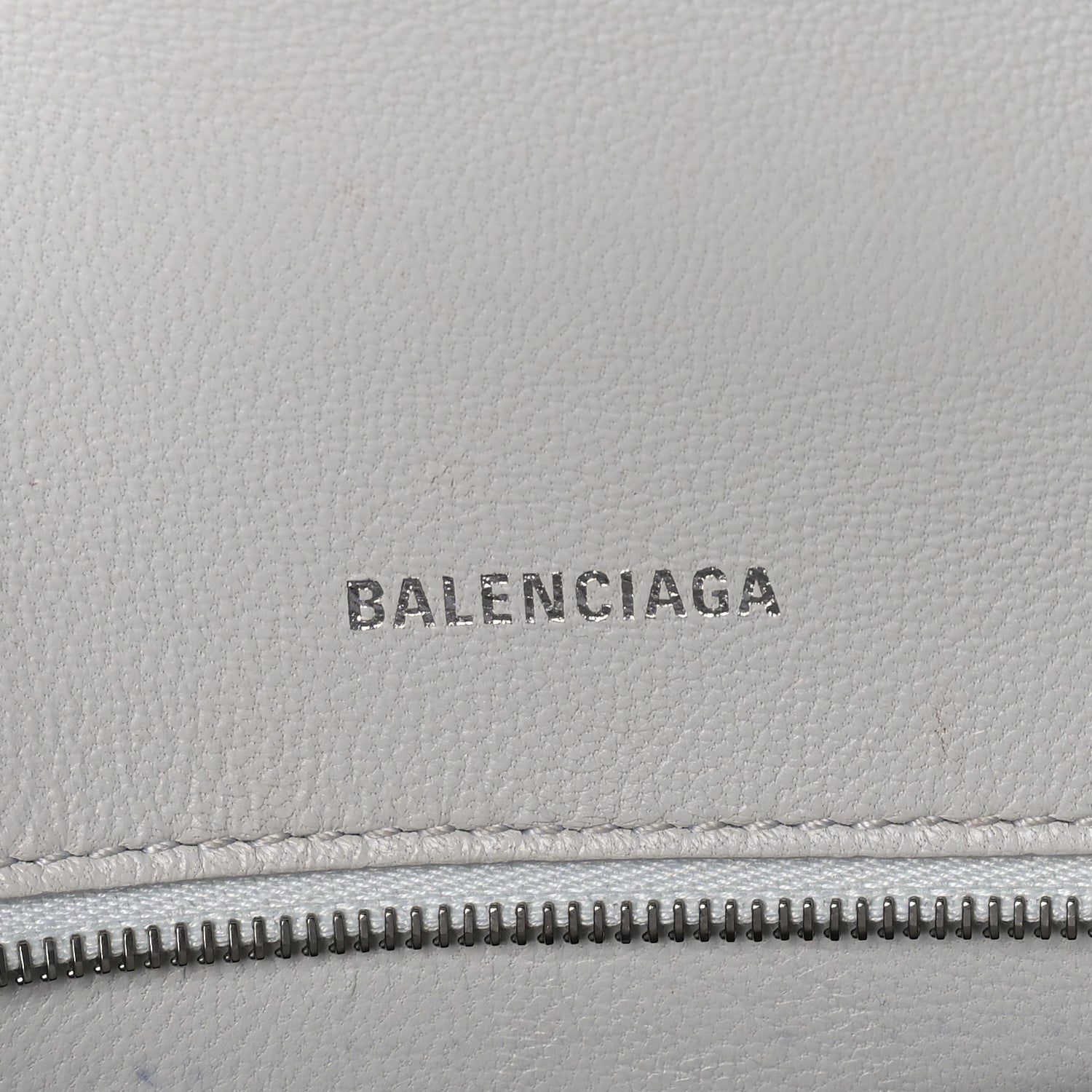Balenciaga Shiny Box Calfskin Tonal B Small Hourglass Top Handle Bag  White 4 of 7