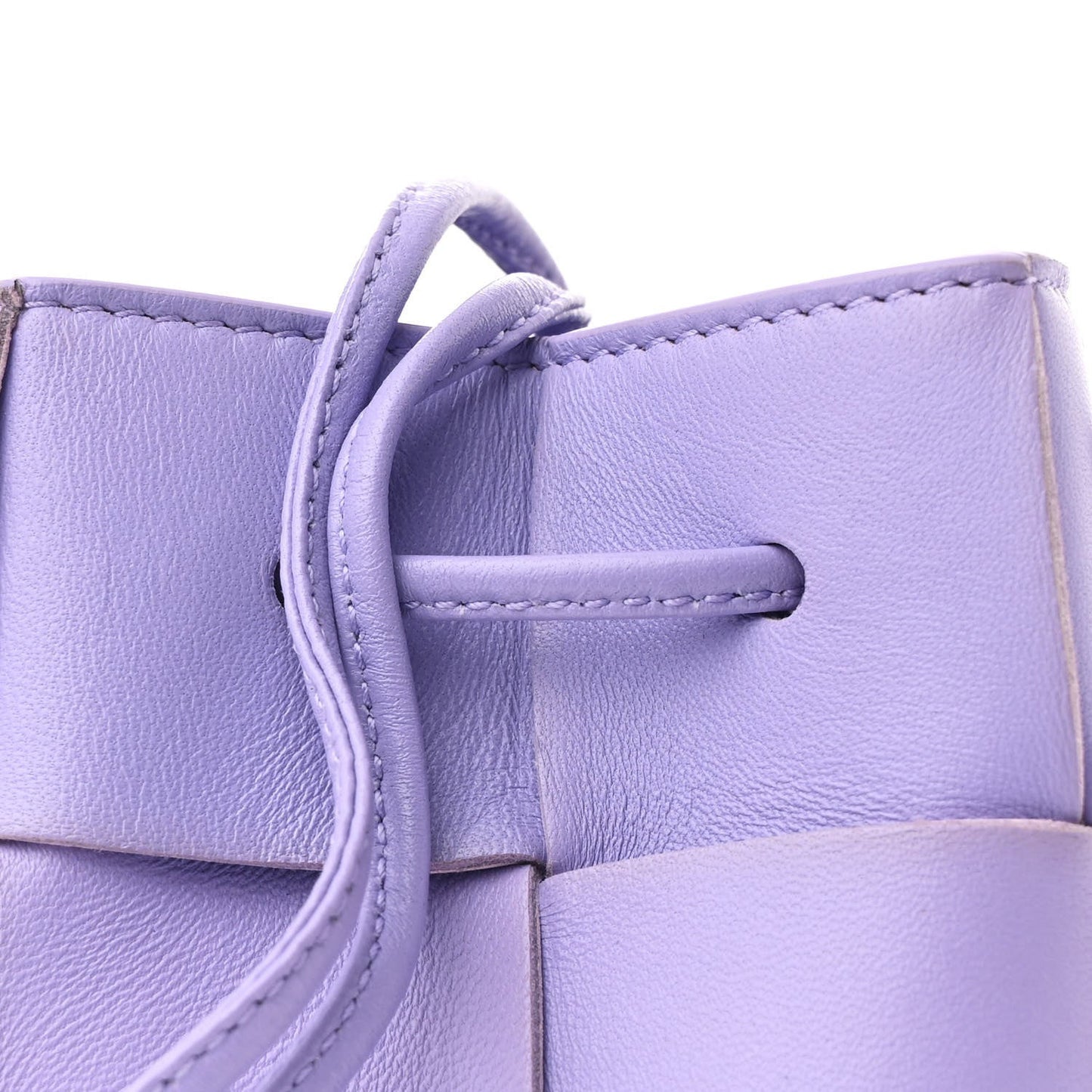 Nappa Maxi Intrecciato Mini Cassette Bucket Bag Wisteria