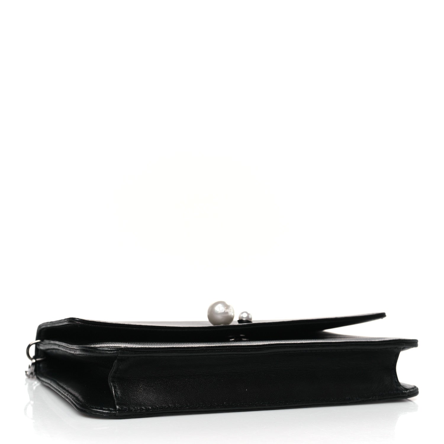 Christian Dior Smooth Lambskin Tribale Chain Wallet Black 4 of 9