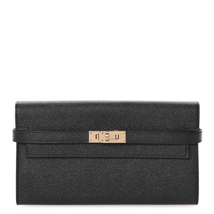 Hermes Epsom Kelly Longue Wallet Black 1 of 8