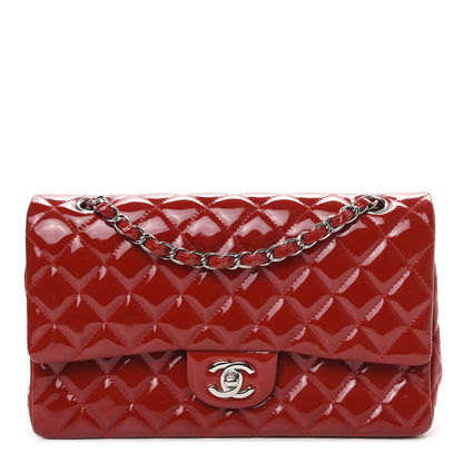 Chanel Patent Calfskin Quilted Medium Double Flap Red 1 of 13