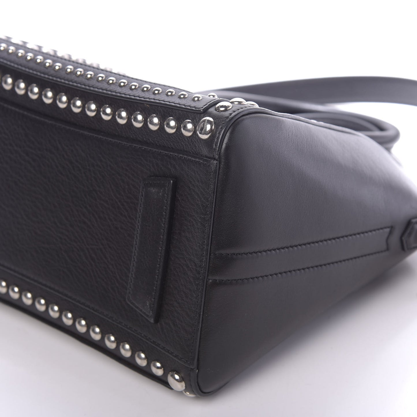 Calfskin Small Studded Bi-Color Antigona Black White