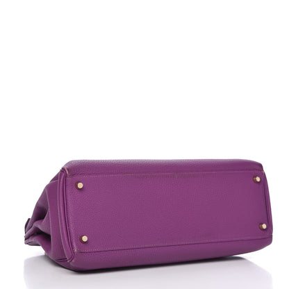 Hermes Togo Kelly Retourne 35 Anemone 4 of 10