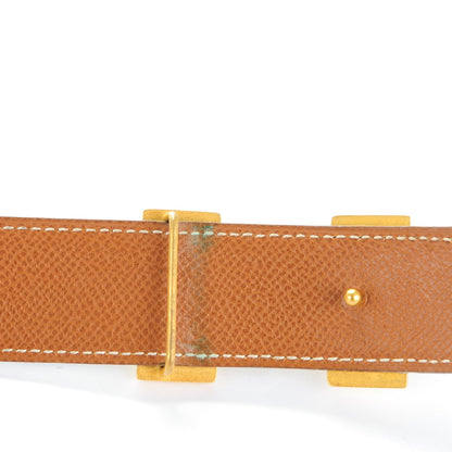 Hermes Box Epsom 32mm H Belt 70 Black Gold 6 of 7