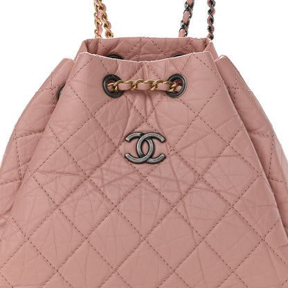 Chanel Aged Calfskin Quilted Small Gabrielle Backpack Pink 8 of 10