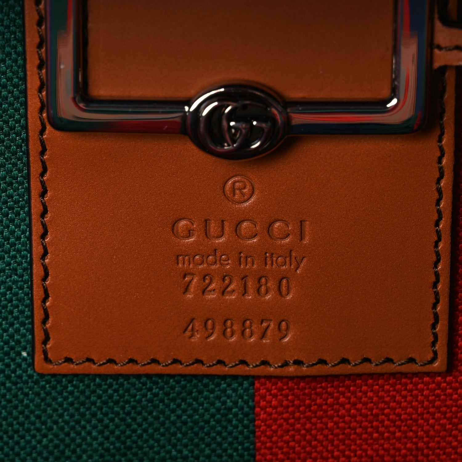 Gucci X DANS LE VERT GG Supreme Monogram Cuoio Web Mini Retro Interlocking G Beauty Case Beige Rosso Ebony Harness Brown 5 of 8