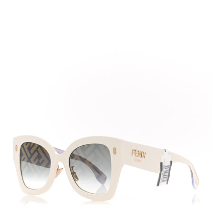 Fendi Acetate FF Sunglasses FF 0434/G/S White Gold 1 of 8