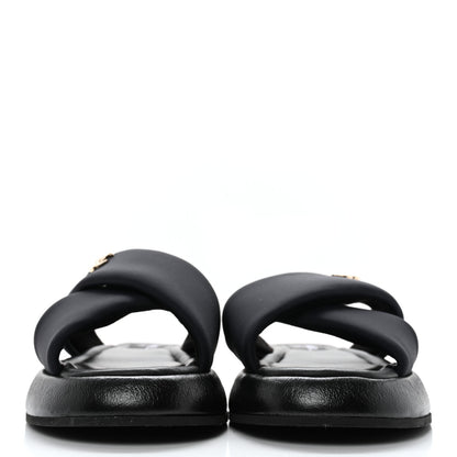 Chanel Fabric CC Mules Sandals 41 Black 2 of 10