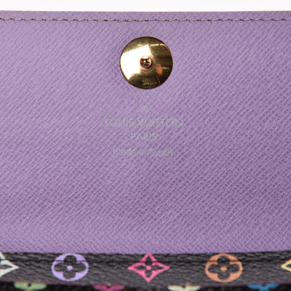 Louis Vuitton Monogram Multicolor Sarah Wallet Black Violet 6 of 9