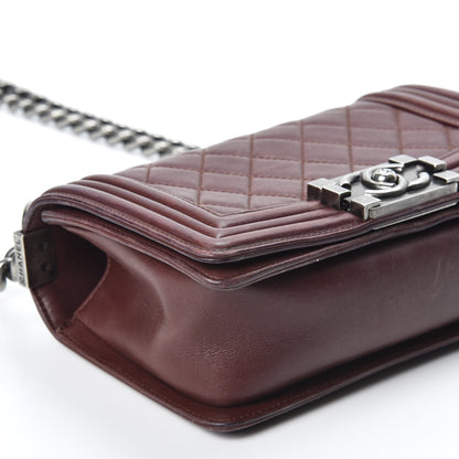 Chanel Lambskin Quilted Small Boy Flap Burgundy 5 of 11