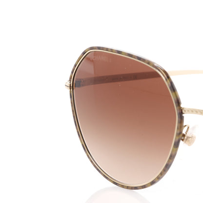 Chanel Round Sunglasses 4251-J Silver Brown 7 of 8