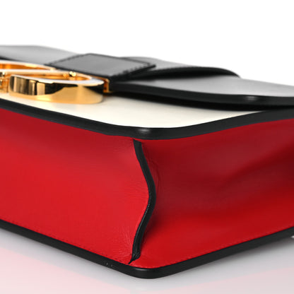 Christian Dior Box Calfskin Tri-Color 30 Montaigne Flap Bag Navy Blue White Red 10 of 17