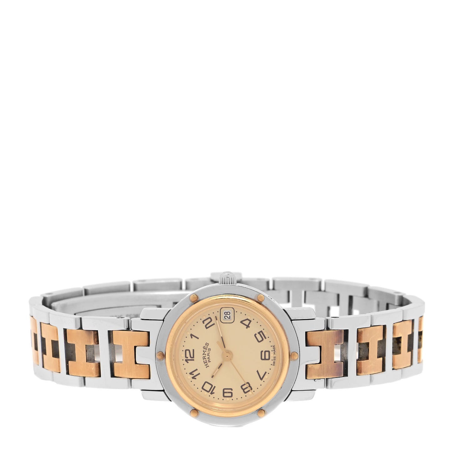 Stainless Steel 24mm Clipper Quartz Watch Gold