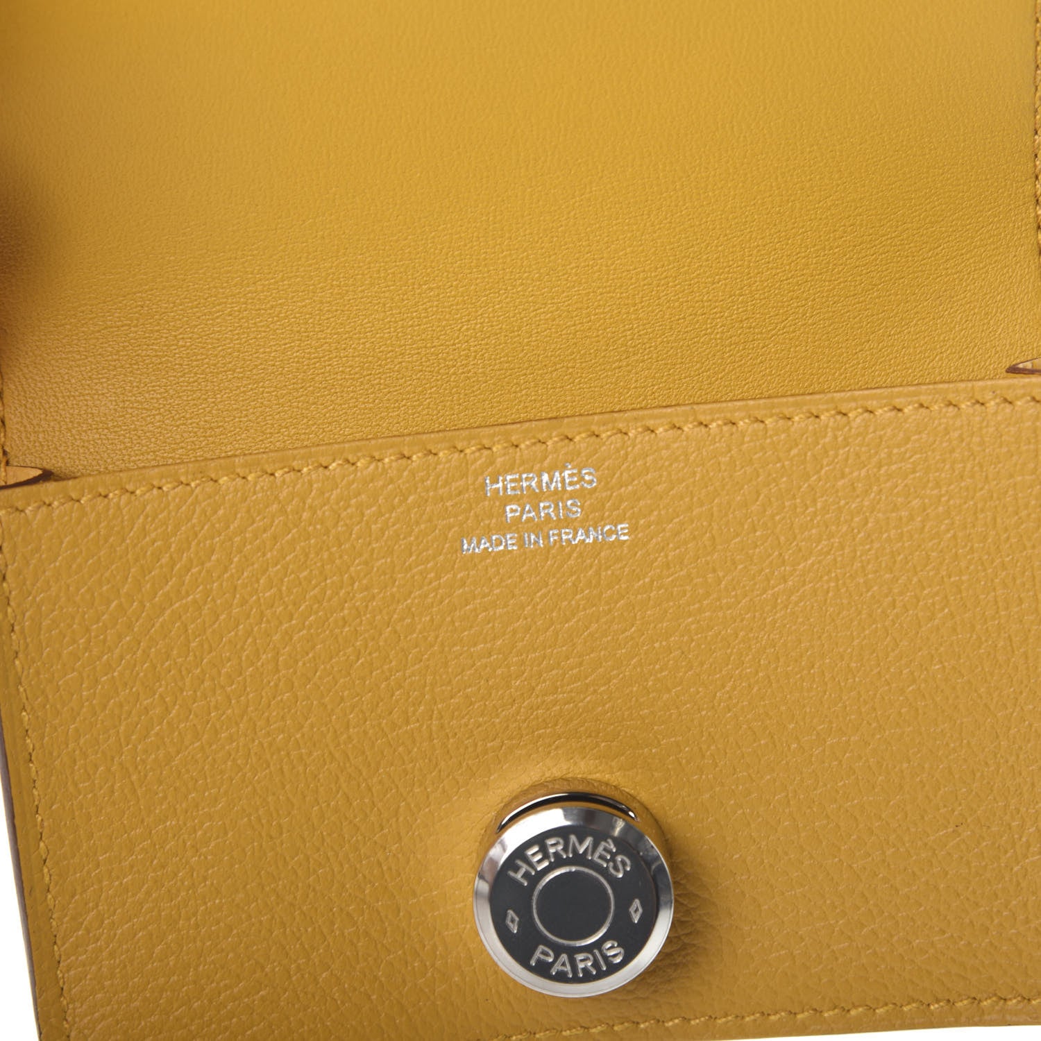 Hermes Evercolor Dogon Card Case Jaune Ambre 6 of 7