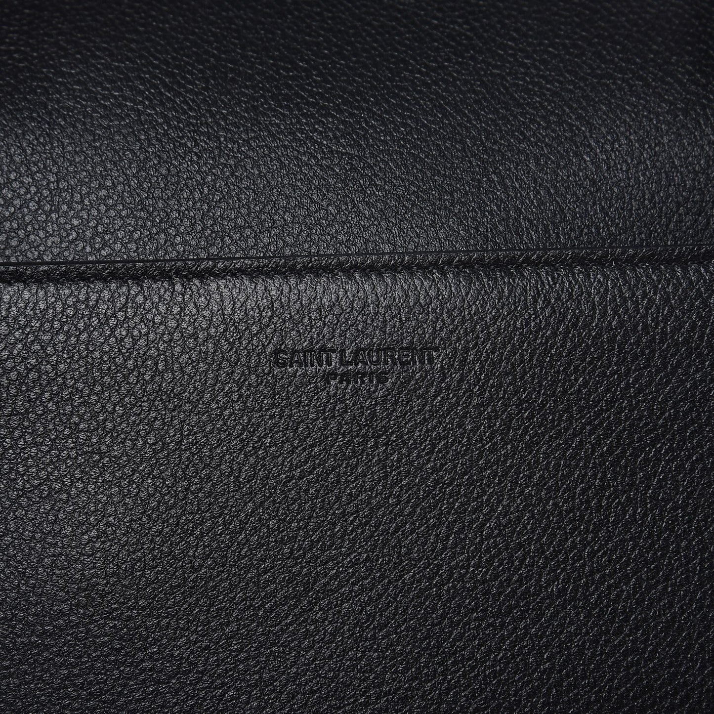 Grained Calfskin Small Classic Duffle Briefcase Black