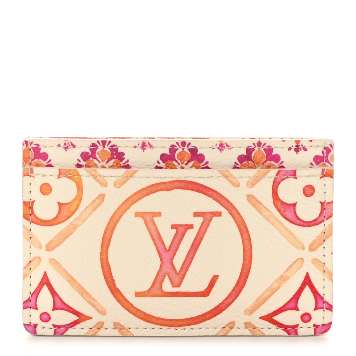 Louis Vuitton Monogram Tiles By The Pool Card Holder Coral Coral 1 of 7
